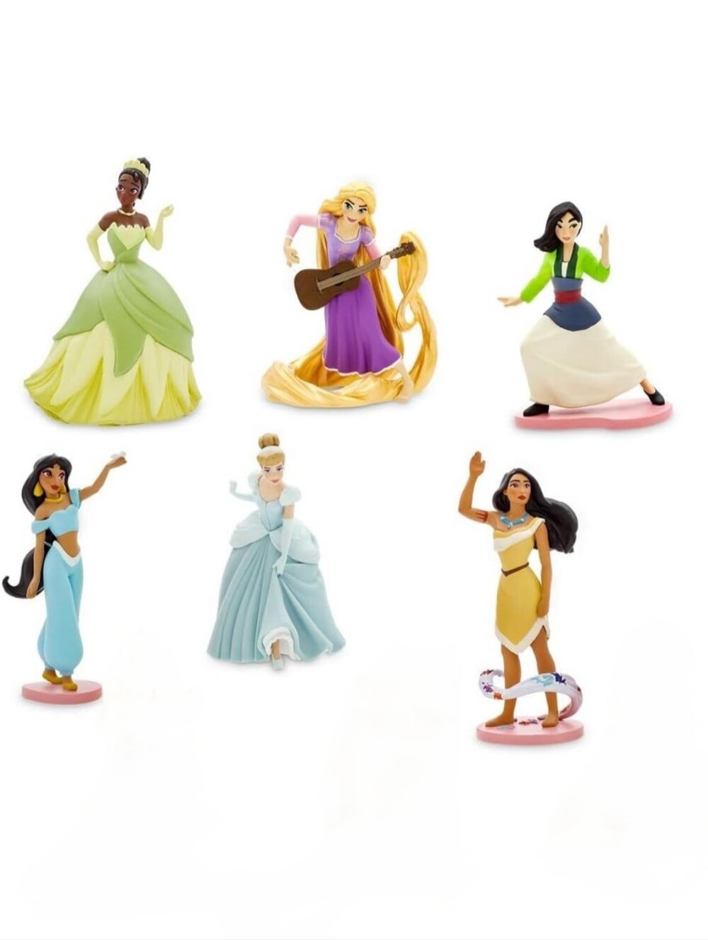 Disney Princess Figurine Playset, 6 Mini Figures Up To 4 Inches Tall